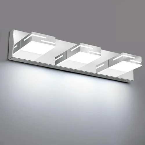 Miniatura 13 de Lámparas LED modernas para tocador de baño, 2 luces regulables de 15 pulgadas, color negro mate, para accesorios de iluminación de baño sobre
