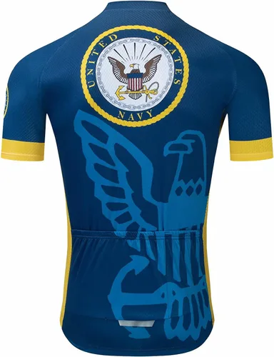 Miniatura 2 de U.S.Army Ciclismo Top Camuflaje Combate Bike Uniforme Verano Ciclismo Jersey Road Bicicletas Jerseys, Azul marino (Navy1)