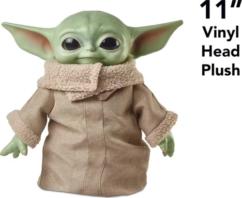 Miniatura 4 de Mattel Star Wars Grogu - Juguete de peluche, figura de personaje de 11 pulgadas con cuerpo suave. Inspirado en Star Wars The Mandalorian