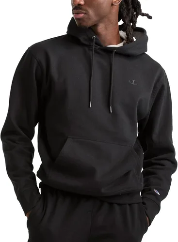 Champion Men's Pullover Fleece Hoodie, Standard Fit, Midweight, C Logo, Available in Regular and Big & Tall Negro - C Logo