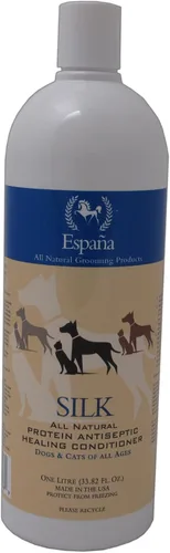 Espana Silk ESP2120DC - Acondicionador antiséptico de proteína de seda especialmente formulado para perros y gatos, 33.82 onzas