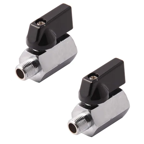 Miniatura 10 de Válvula de bola de latón mini NPT hembra x macho de 1/2
