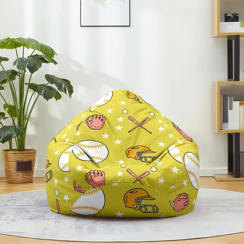 Miniatura 12 de Lukery Puf de almacenamiento de animales de peluche 3D para niños y adultos, puf rellenable (sin relleno) para sala de estar, sofá perezoso lavable