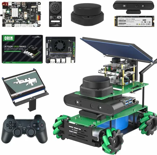 Miniatura 23 de Yahboom Robot AI Python Programa ROS2 Robot con RPi 5 8GB Powered Robot Educativo AI Módulo de voz Mapeo Navegación 360° Movimiento