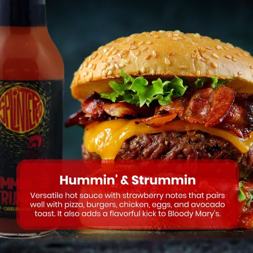 Miniatura 6 de The Splintered Sauce Hot Sauce Trio – Carolina Reaper Paquete variado con deliciosos maridajes de frutas, arándanos, fresas, piña, perfecto