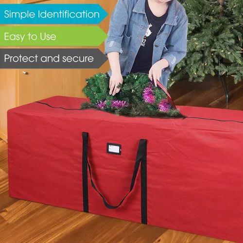 Miniatura 6 de Bolsa de almacenamiento para árbol de Navidad que se adapta hasta a 2 a 2.4 m Árbol navideño desmontado de 50 x 15 x 20 pulgadas, contenedor, caja