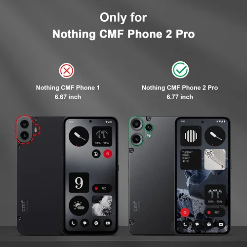 Miniatura 6 de Funda para Nothing CMF Phone 2 Pro, funda de teléfono a prueba de golpes, de grado militar, funda personalizada resistente con soporte de metal