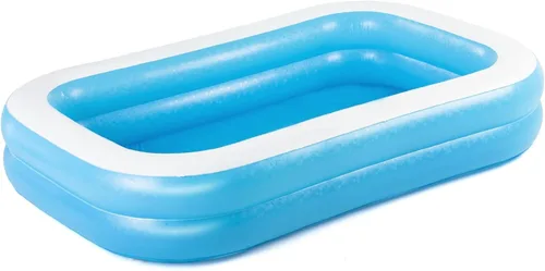Miniatura 8 de Piscina inflable rectangular para la familia color azul