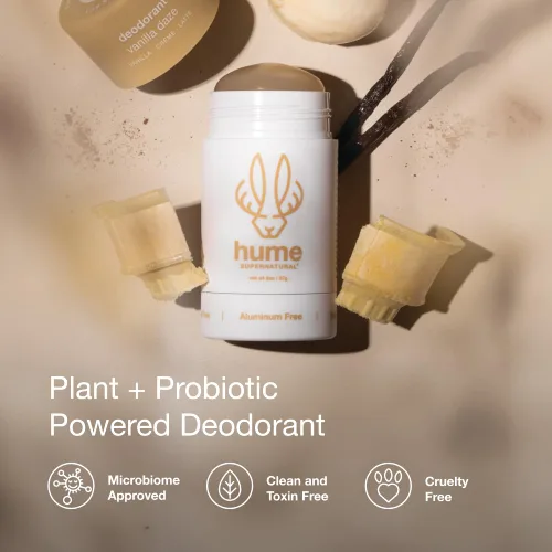 Miniatura 2 de Hume Supernatural Desodorante sin aluminio para mujeres y hombres, seguro para pieles sensibles, probiótico, a base de plantas, sin bicarbonato