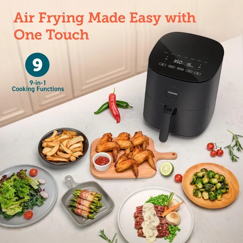Miniatura 3 de COSORI Air Fryer Pro LE - Freidora de aire de 5 cuartos de galón, comidas rápidas y fáciles, hasta 450 ℉, silenciosa, 85% y hervidor eléctrico, olla