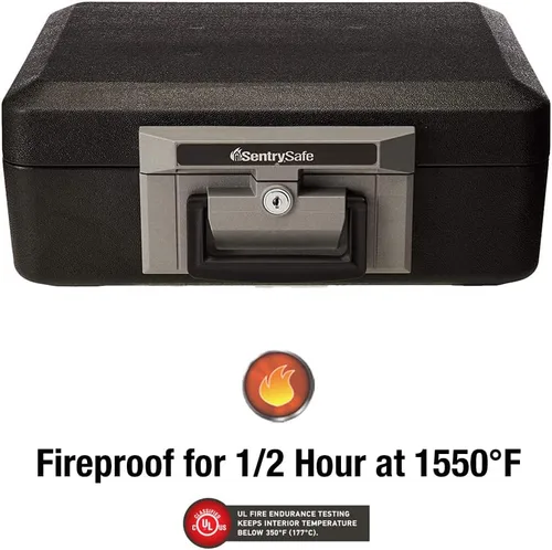 Miniatura 4 de SentrySafe Caja de seguridad ignífuga con cerradura de llave, caja fuerte para el pecho y carpetas Pendaflex de dos tonos de archivos, tamaño carta
