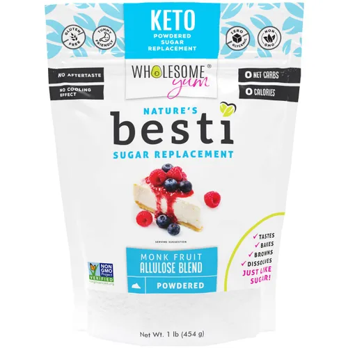 Miniatura 11 de Wholesome Yum Besti Sustituto Natural de Azúcar en Polvo - Mezcla de Edulcorante de Fruta de Monje para Repostería Keto con Alulosa (Sin Eritritol)