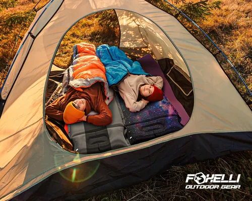 Miniatura 6 de Foxelli Almohadilla de dormir autoinflable para campamento, mochileros, senderismo, espuma aislada, ligera, colchón inflable de campamento