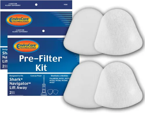 EnviroCare Pre-filtros de repuesto para aspiradora de alta calidad hechos para adaptarse a kits de prefiltro Shark Navigator Lift-Away NV350, NV351,