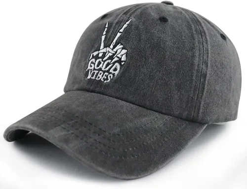 Miniatura 2 de Skeleton Hand Hat for Men Women, Funny Adjustable Cottom Embroidered Skull Finger Baseball Cap