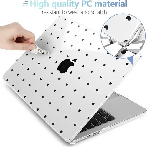 Miniatura 4 de MEEgoodo Funda para MacBook Air M5/M4/M3/M2 de 15 pulgadas 2026 2025 2024 2023, funda compatible con el modelo (A3448/A3241/A3114/A2941)