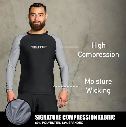 Miniatura 9 de Elite Sports MMA, BJJJ, No-Gi, protección de entrenamiento de manga corta