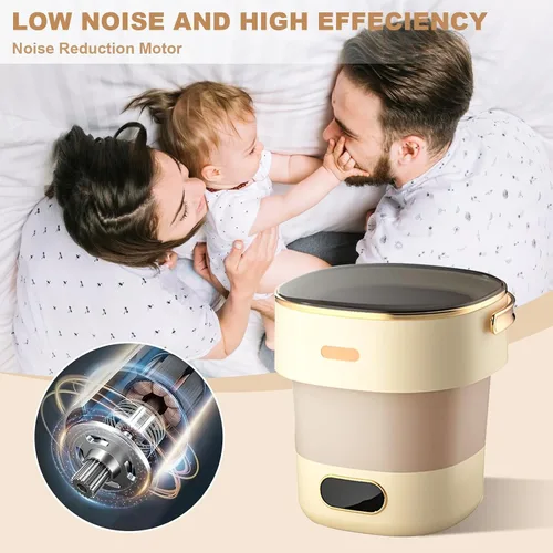 Miniatura 6 de Mini lavadora, pequeña lavadora compacta con 3 modos, máquina de lavandería inteligente completamente automática para apartamentos, camping