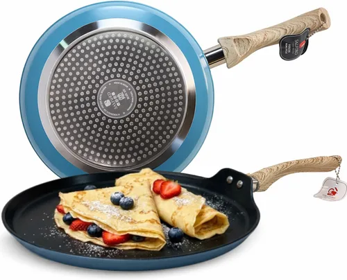 Miniatura 11 de SALFORD Sartén antiadherente de cerámica de 11 pulgadas para crepé Dosa Tawa, plancha plana para panqueques, tortillas y huevos, compatible