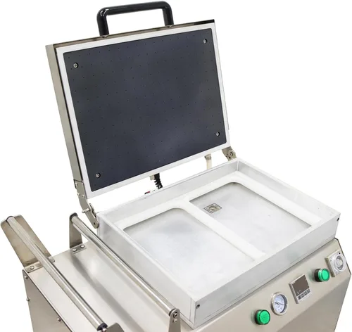 Miniatura 7 de Máquina de montaje al vacío de banco Máquina de envasado al vacío de escritorio con dos ranuras, sellador al vacío de cámara comercial para carne