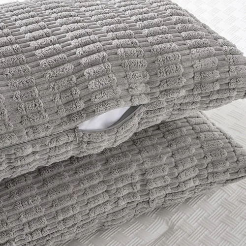 Miniatura 66 de Fancy Homi - Paquete de 2 fundas de almohada decorativas de color taupe de 22 x 22 pulgadas para sala de estar, sofá, cama, estilo rústico, bohemio