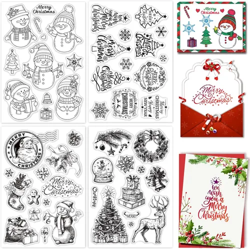 Miniatura 22 de Sellos transparentes de CRASPIRE para el día de San Patricio Hoja de trébol Sellos transparentes para álbum de recortes para hacer tarjetas DIY