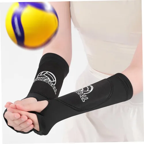 Miniatura 7 de Mikikit 1 par de codos acolchados protectores de brazo deportivos para voleibol y baloncesto, soporte de compresión, almohadillas protectoras