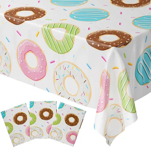 Miniatura 20 de Blue Orchards Fundas de mesa de caramelo (paquete de 3) – 54 x 108 pulgadas XL – Mantel, suministros de fiesta, decoraciones, fiesta de cumpleaños