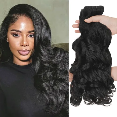 Miniatura 15 de Extensiones de cabello con clip de 12 pulgadas, rizado birmano, negro natural, extensiones de cabello con clip rizado birmano, cabello humano real