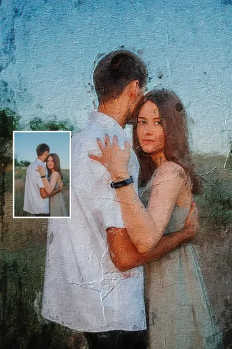 Miniatura 13 de Awesometik Pintura de retrato de foto regalo personalizado arte de pared impresión digital sobre lienzo (bebé)