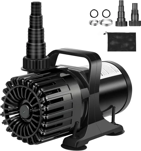 Bomba Sumergible para Estanque de 150W 3200 GPH para Estanques al Aire Libre y Jardines Acuáticos, Bomba de Cascada para Estanque con Salida