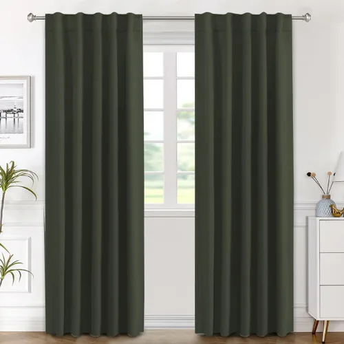 Miniatura 171 de H.VERSAILTEX Cortinas opacas con aislamiento térmico, paneles de tratamiento de ventana, cortinas opacas para oscurecer la habitación, cortinas Gris