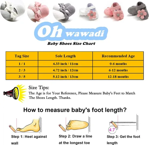 Miniatura 3 de Ohwawadi - Calcetines de forro polar para bebé o niña, suaves y calientes, botas o zapatos para bebés recién nacidos, con estilos de dibujos