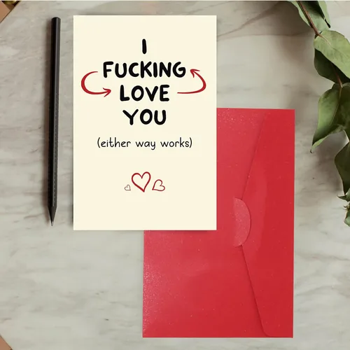 Miniatura 5 de Cheerin Divertida tarjeta de aniversario con sobres, tarjetas de amor traviesas para él y ella, tarjeta romántica para marido, esposa, prometido