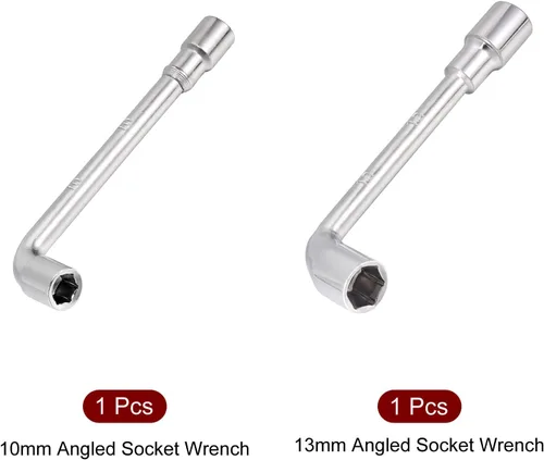 Miniatura 3 de uxcell Llave hexagonal abierta en forma de L métrica de 0.394 in y 0.512 in