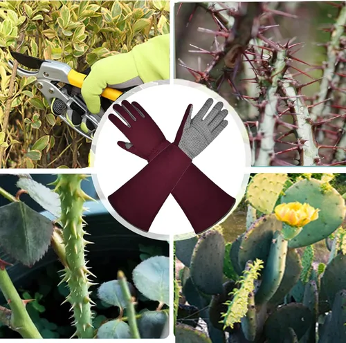 Miniatura 2 de Guantes 3 en 1 para jardinería, agricultura y limpieza, a prueba de puñaladas, antideslizantes, resistentes al desgaste, cómodos, transpirables