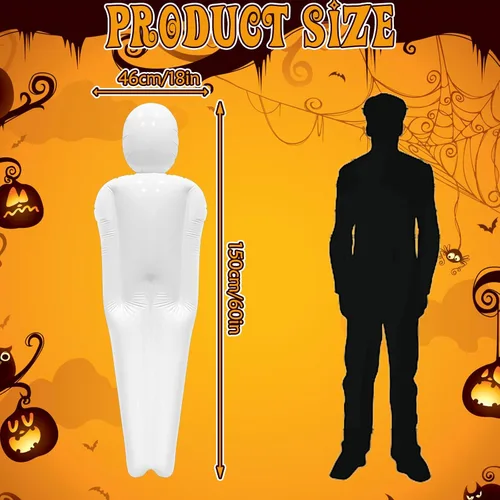 Miniatura 2 de CANIPHA Maniquí inflable de tamaño completo, accesorios de Halloween, decoraciones de patio, muñecos inflables para disfrazar a adultos, bricolaje