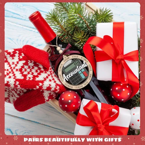 Miniatura 5 de MAPDTWO Adorno de Navidad de Contador - Regalos de Contabilidad para Mujeres, Hombres, Personal de Oficina, Empleados - Adornos de Navidad