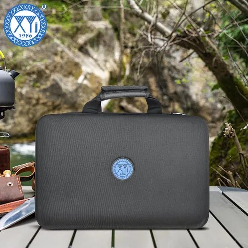 Miniatura 8 de XYJ Bolsa para cuchillos de 26 ranuras, estuche de transporte de tela Oxford, estuche de almacenamiento profesional para cuchillos de chef