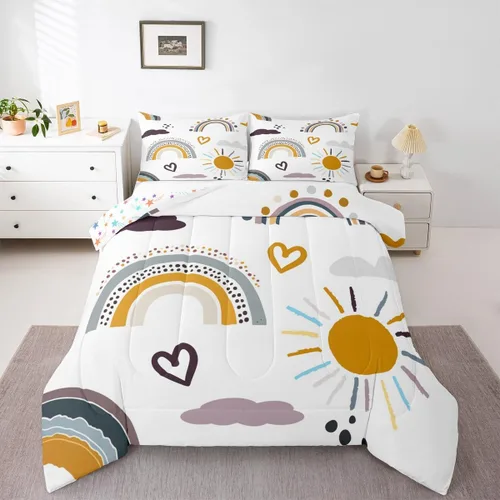 Miniatura 17 de Erosebridal Juego de ropa de cama de guitarra, juego de edredón de notas musicales de mariposa, tamaño individual, juego de edredón de música hip