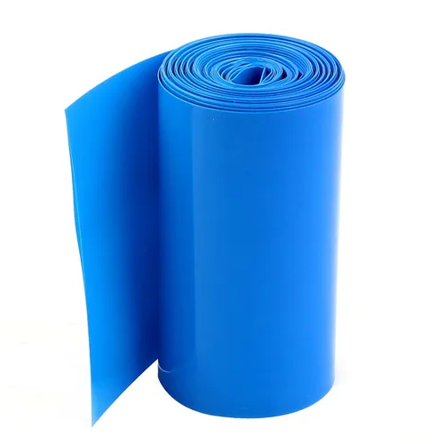uxcell Tubo de envoltura de calor de PVC de ancho de 6.6 ft 3.346 in azul para paquete de batería 18650