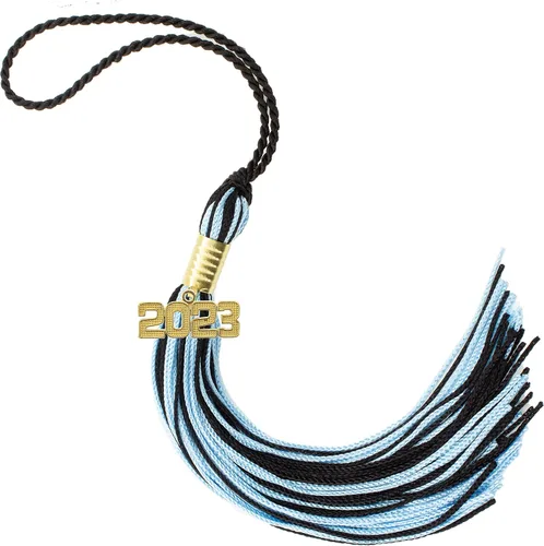 Miniatura 250 de Borla de graduación Aqua 2022, todos los colores escolares disponibles, fabricada en Estados Unidos
