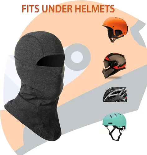 Miniatura 2 de Pasamontañas para clima frío, máscara de esquí, forro polar de invierno, máscara facial térmica para hombres, motocicleta, ciclismo