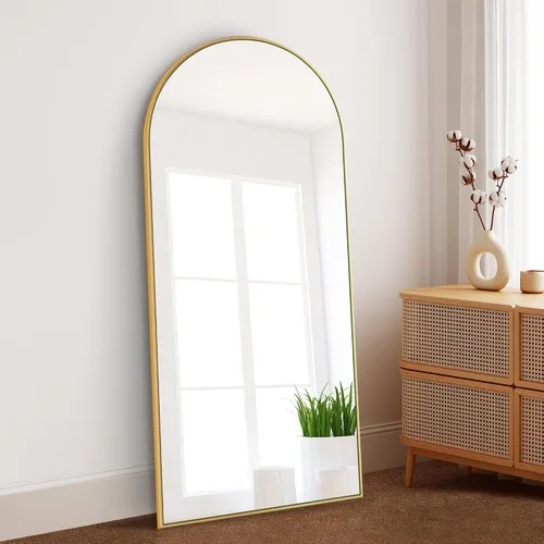 Miniatura 8 de Dolonm Espejo de longitud completa de 65 x 22 pulgadas, espejo de pie de diseño moderno, espejo de cuerpo completo para sala de estar, dormitorio