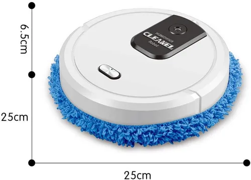 Miniatura 5 de PanDair - Robot aspirador inteligente, robot de barrido inteligente, recargable por USB, máquina trapeadora en seco y húmedo, completamente Blanco