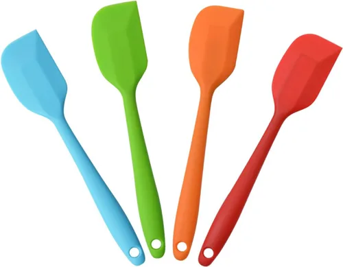 Miniatura 8 de Espátulas de silicona, pequeña espátula de goma con núcleo de acero inoxidable sólido, diseño de una pieza, resistente al calor, antiadherentes
