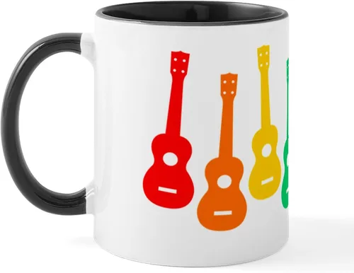 Miniatura 23 de CafePress Peace Love - Taza de café de cerámica para ukelele (11 oz (11.0 fl oz)