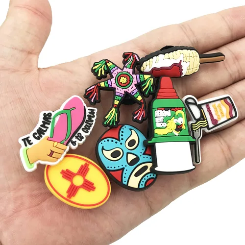 Miniatura 5 de yiagofy 30 dijes para zapatos de México para hombres y mujeres decoración de zapatos regalos de fiesta pulseras para adultos recuerdos de fiesta