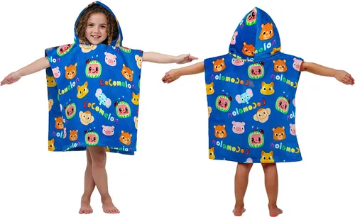 Miniatura 5 de Jay Franco CoComelon Melon Poncho con Capucha para Baño/Piscina/Playa - Toalla de Algodón Súper Suave y Absorbente, Mide 28 x 28 Pulgadas