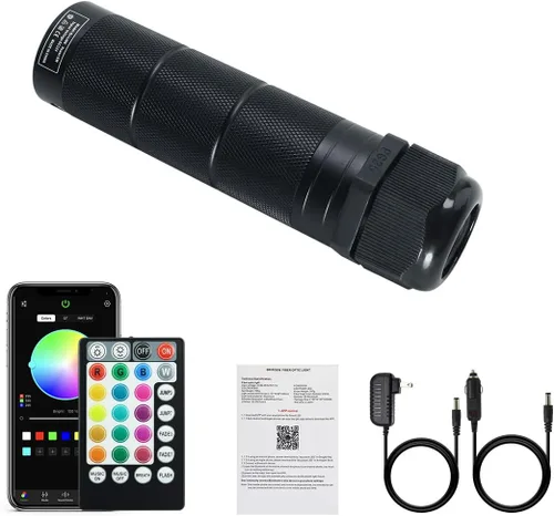 Miniatura 22 de AKEPO 4 Color 36W RGBW Luz de Fibra Óptica Parpadeante Solo Fuente de Luz, 4 Puertos RGBW Parpadeante + Activado por Música + Control a través